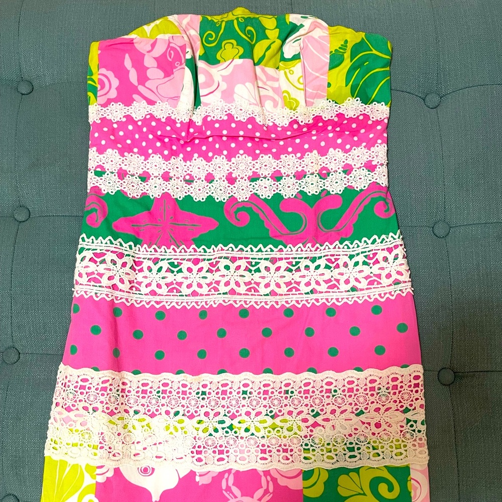 Lilly Pulitzer strapless dress size 6
